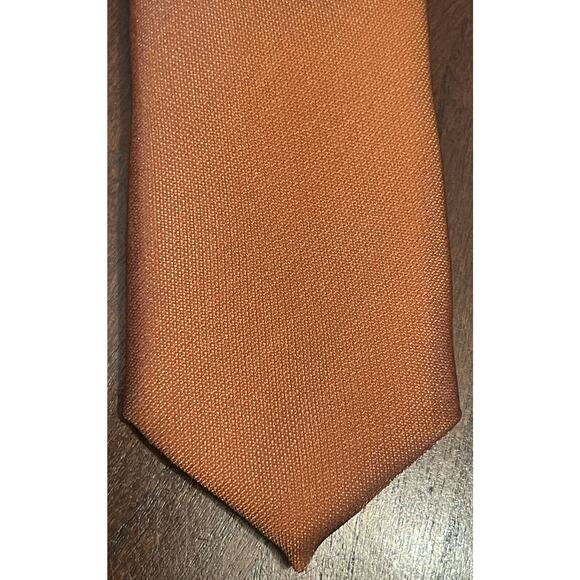 Stafford Performance Orange 60% Silk 40% Nylon Men’s Neck Tie Made In China - Picture 6 of 9